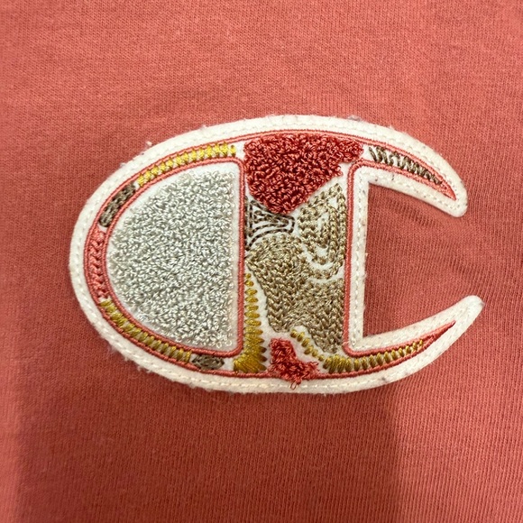 CHAMPION Heritage Mix Motif Mens Patch Tee Shirt Burnt Red Size XL - Picture 2 of 8